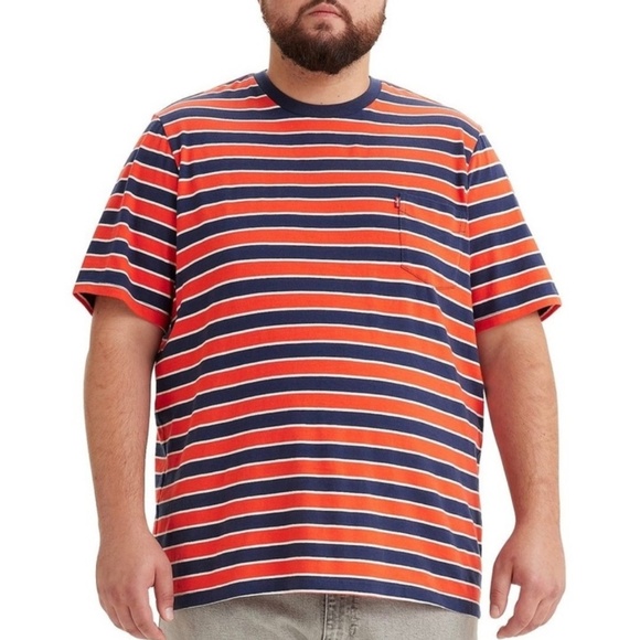 Levi’s Men’s T Shirt Classic Pocket In Naval Academy Multicolor Size XL New - Picture 1 of 9